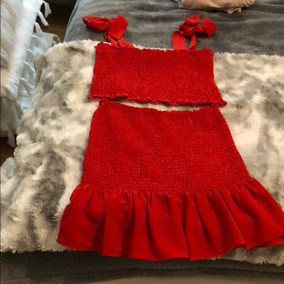 Red Two Piece Set - Picture 4 of 4